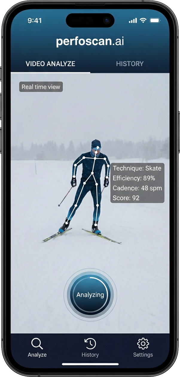 PerfoScan.ai Mobile App Interface